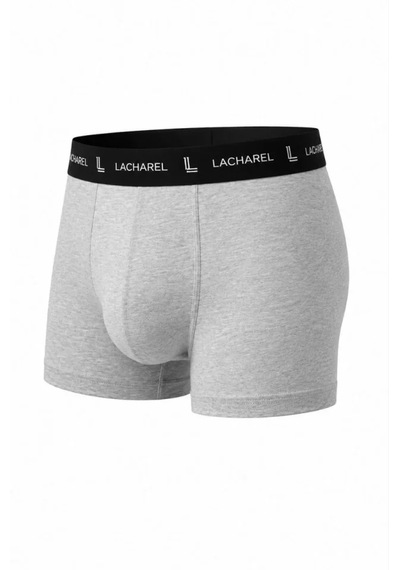 Suma Erkek Likralı Pamuklu Nefes Alan Penye Boxer 3lü Paket - Gri