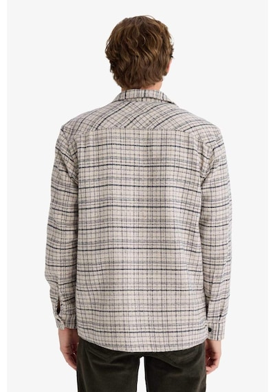 Defacto Regular Fit Polo Yaka Flanel Uzun Kollu Gömlek E8191ax25wnbg766 Bej-bg766