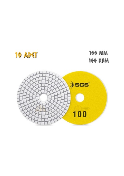Sgs Elmas Polisaj Pedi Mermer-granit-fayans - Islak - 100 Kum - 10 Adet