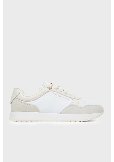 Tommy Hilfiger Logolu Deri Sneaker Ayakkabı Bayan Ayakkabı Fw0fw09465 Ybs Beyaz