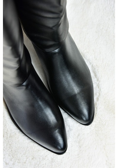Fox Shoes Siyah Düz Taban Günlük Kadın Çizme L726600909 Siyah