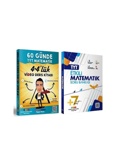 Etkili Matematik Yks Tyt Matematik Soru + 60 Günde Video Ders 2 Kitap Set Etkili Matematik