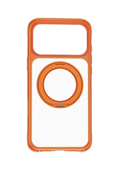 Apple iPhone Uyumlu 18 Pro Kılıf Wiwu Ag-203 Aeroguard Ultra Serisi M-safeli Airbag Standlı Kapak Turuncu