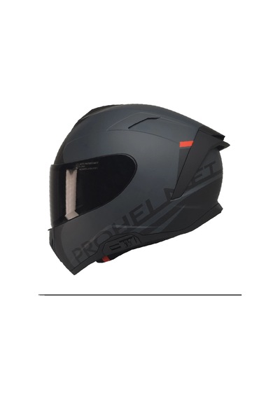 Mts X340 Thunder Fullface Kask Camlı Mat Siyah Gri Kırmızı