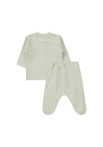 Civil Baby Düz 1-6 Ay Pijama Takımı - Bej Taş Rengi