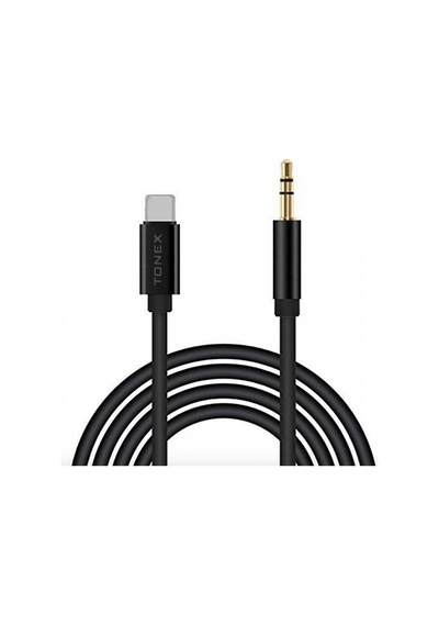 Tonex AX-04 Type-C to 3.5 MM 1 M Aux Audio Ses Kablosu Siyah