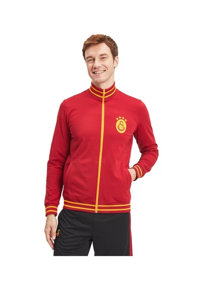 Galatasaray Orijinal Lisanslı Dik Yaka Fermuarlı Erkek Sweat Hediyelik Ahşap Kutulu 094 Kırmızı