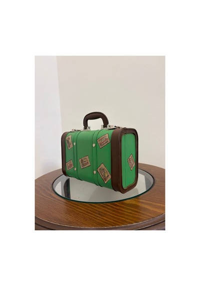Eskitme Vintage Tarzı Kapaklı Metal Bavul Kutu Dekoratif Masaüstü Organizer Ve Biblo