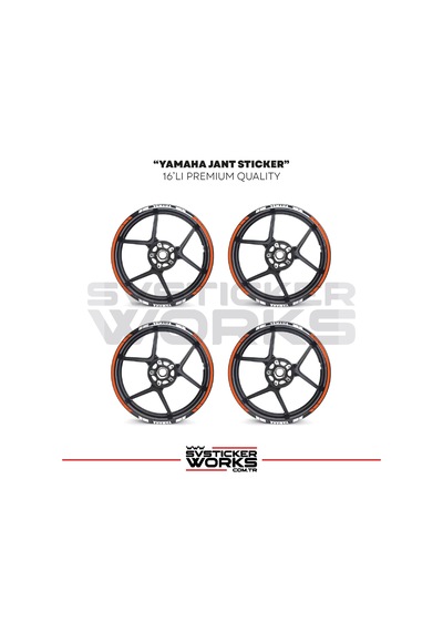 Yamaha Jant Sticker Seti Yüksek Kalite 16lı Jant Set Yamaha Uyumlu 52796966