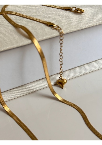 Ezme İtalyan Zincir Gold Çelik Kadın Altın