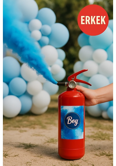 Mavi Dumanlı Cinsiyet Belirleme Bombası Gender Reveal Boy Smoke Yoğun Renkli Duman Spreyi