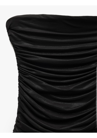 Koton Drape Detaylı Kolsuz Straplez Volanlı Mini Abiye Elbise Siyah 5sak80007fk Siyah Koton Drape Detaylı Kolsuz Straplez Volanlı Mini Abiye Elbise Siyah 5sak80007fk Siyah