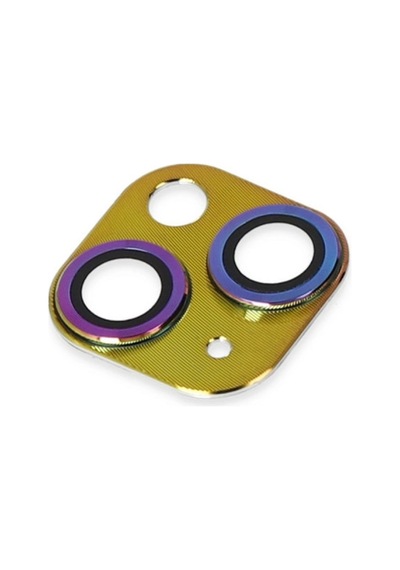Apple iPhone  Uyumlu  13 Pers Alüminyum Kamera Lens - Rainbow Çok Renkli