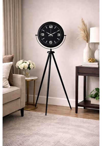 Büro Ev Ofis Hediyesi İçin Tarz Siyah Tripod Ayaklı Saat Diğer