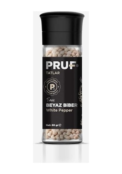 Beyaz Biber Tane 60 Gr. Cam Şişe Değirmen Kapak Diğer
