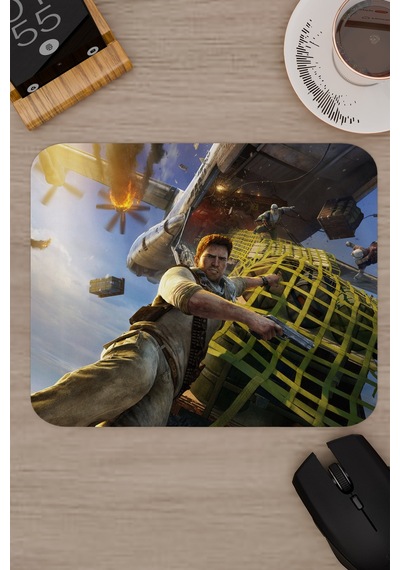 Uncharted Kaymaz Dikişli Kauçuk Oyuncu Mousepad V4 - 22x18 Gaming Mouse Pad Fare Altlığı