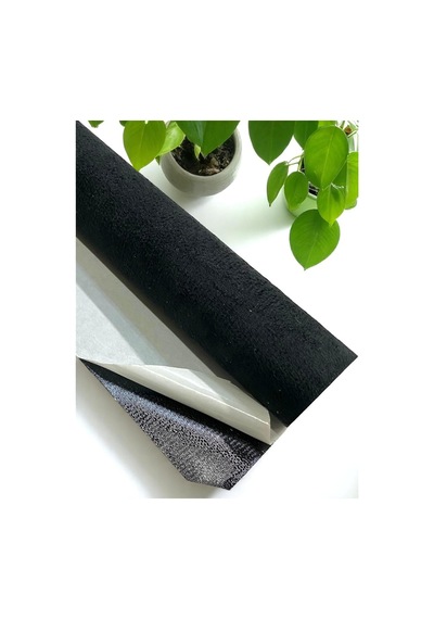 Varan Tekstil Yapışkanlı Siyah Alkantara Süet 100 140 Cm