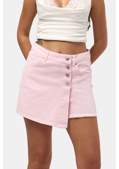 Itsbasic Kadın Pembe 6s6-98 Denim Şort Etek