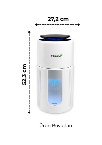 Fegel FG-202 WiFi 4 Katmanlı H13 HEPA PM2.5 Lazer Sensörlü Hava Temizleyici 50 m²