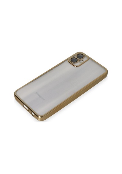 Muratech Newface Samsung Uyumlu Galaxy A05 Kılıf Razer Lensli Silikon - Gold
