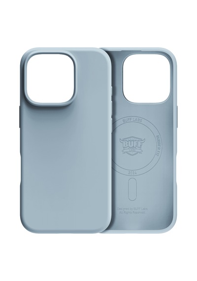 Apple Uyumlu iPhone Buff 16 Pro Max Magsafe Rubber Fit Silikon Kılıf Lightblue