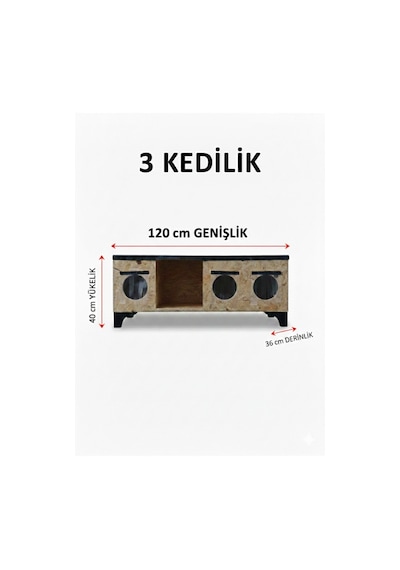 3 Kedilik Osb Kedi Yuvası & Mama İstasyonu Sokak Kedisi Barınağı Bahçe Ve Dış Mekan Uyumlu