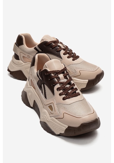 Fleur Bej Kahverengi Kadın Sneaker Kahverengi - Bej
