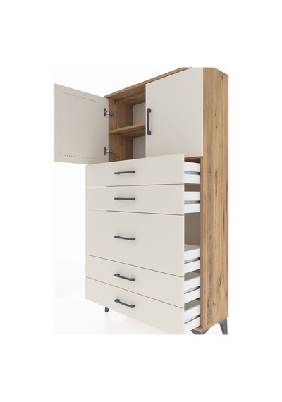 Arges Dolap 2 Raflı 5 Çekmeceli 2 Kapaklı 88x30x163 Çam-aytaşı Çam Arges Dolap 2 Raflı 5 Çekmeceli 2 Kapaklı 88x30x163 Çam-aytaşı Çam