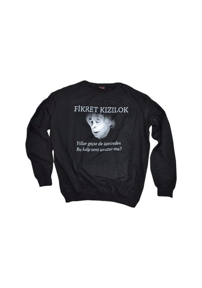 Fikret Kızılok Baskılı Sweatshirt Siyah