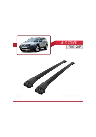 Volvo Xc70 Au 2000-2008 Arası İle Uyumlu Ace-1 Ara Atkı Tavan Barı Siyah