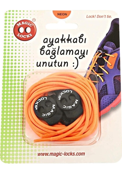 Magic Locks Turuncu Elastik Ayakkabı Bağcığı - 14a2 Turuncu