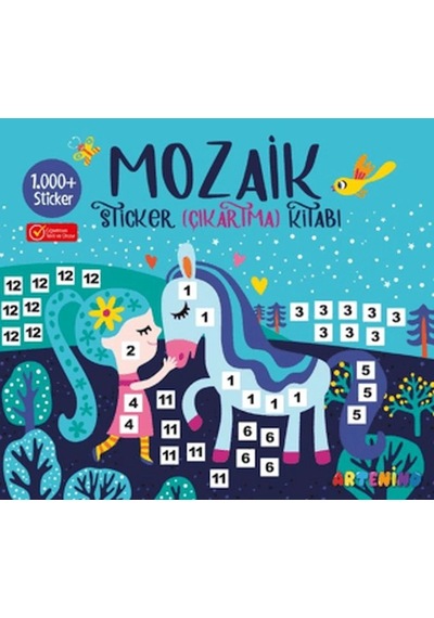 Mozaik Sticker Çıkartma Kitabı - Turkuaz