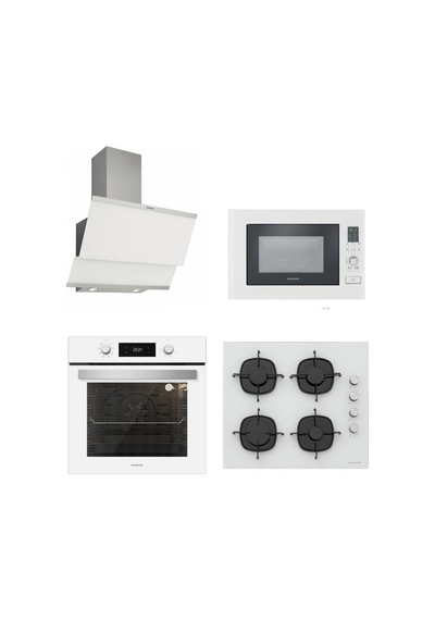 Silverline B06504W01 - CS5335W01 - 3420 Classy 60 - MW9018W01Beyaz Ankastre Set