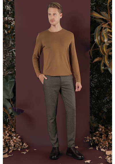Efor P 1138 Slim Fit Kahve Klasik Pantolon Kahverengi