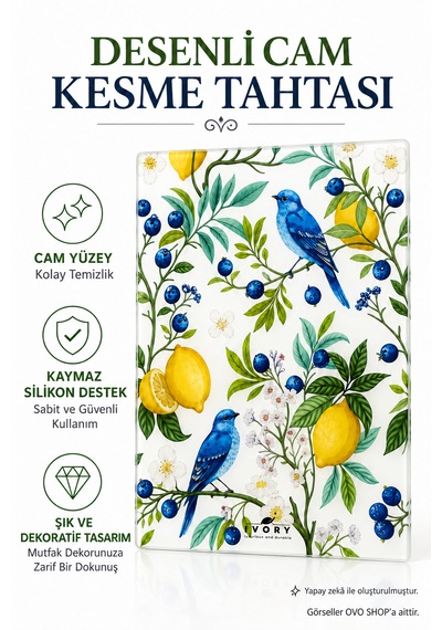 Cam Kesim Panosu Karışık Desenli 25 35 Renkli