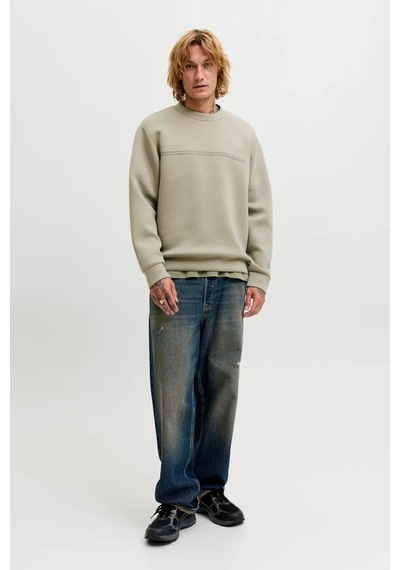 Jack & Jones Jcofusion Erkek Sweatshirt Bej