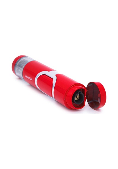 Tek Torch Pürmüz Kırmızı-gümüş Metal Puro Çakmağı - Tr7229