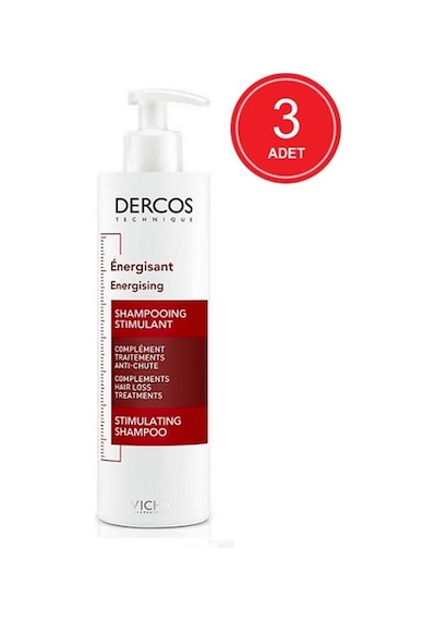 Vichy Dercos Energising Saç Dökülmesine Karşı Şampuan 3 x 400 ML