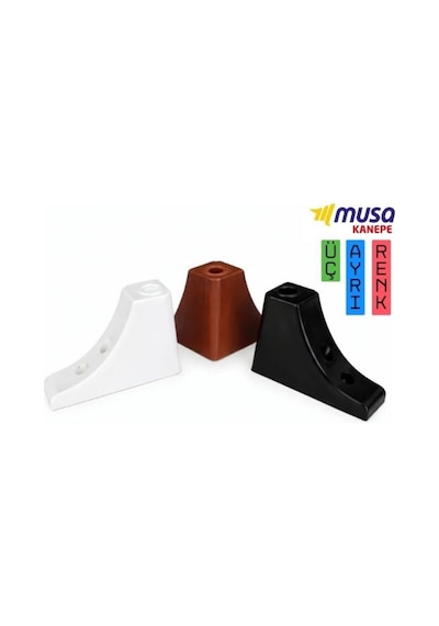 10 Cm. Koltuk Ayağı - Kanepe Ayağı - Mobilya Ayağı - Baza Ayağı - Bellona Ayak Vida Dahil Siyah