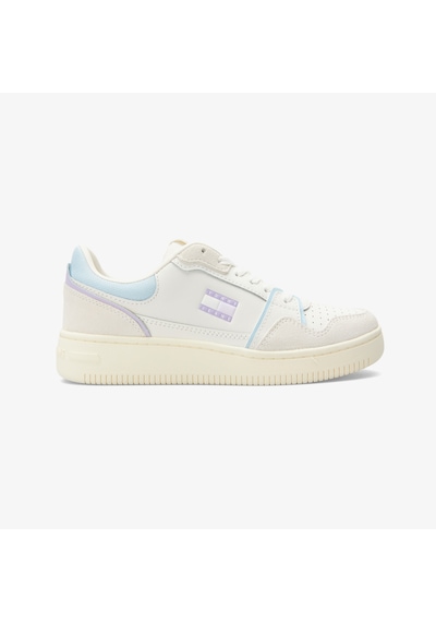 Tommy Hilfiger Tommy Jeans Retro Basket Kadın Beyaz/mavi Spor Ayakkabı En0en02818 Beyaz