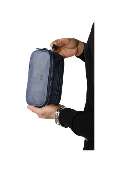 Mft Leather Hakiki Deri Unisex El Çantası Naina 1134 Tiguan Lacivert