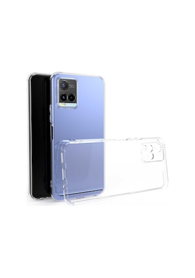 Vivo Y33S Kılıf Lüx Şeffaf Kamera Lens Korumalı Silikon Kılıf