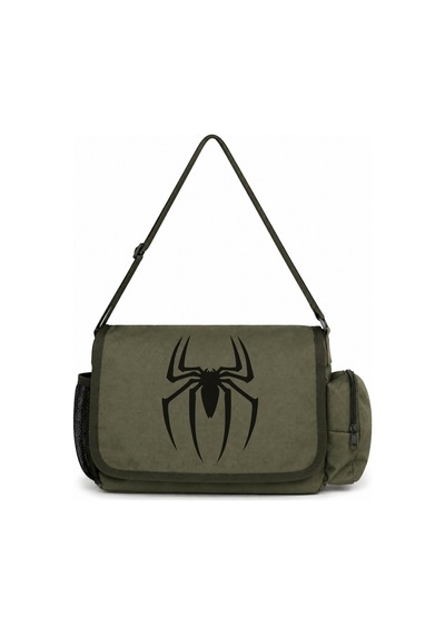 Sevbano Örümcek Adam Spider-man Film Kahramanı Baskılı Unisex Okul, Spor, Haki
