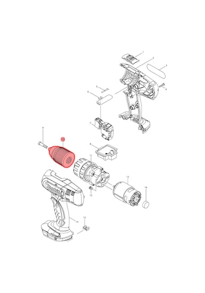 Makita DHP453SFE3 Anahtarsız Mandren 13 MM Ürün Kodu 766004-9
