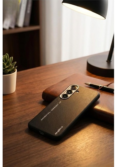 Galaxy S25+ Uyumlu Premium Leather Beyaz Deri Telefon Kılıfı Çok Renkli