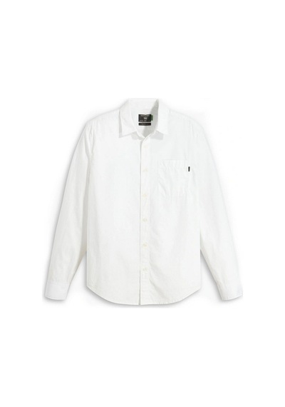 Dockers Minimalist Uzun Kol Gömlek - Günlük Şık Erkek Gömleği Beyaz