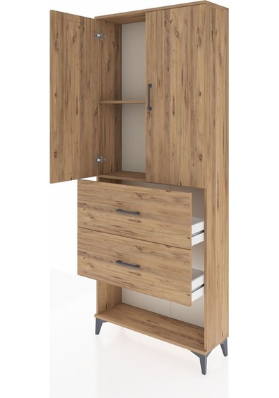 Arges Dolap 2 Raflı 2 Çekmeceli 2 Kapaklı 88x30x221 Çam-çam Çam Arges Dolap 2 Raflı 2 Çekmeceli 2 Kapaklı 88x30x221 Çam-çam Çam