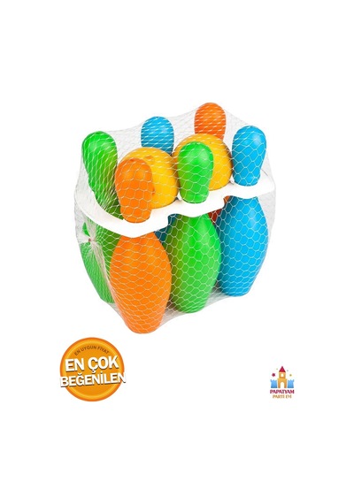Evde Bowling Keyfi - 6 Lobut Ve 2 Bowling Toplu Oyun Seti