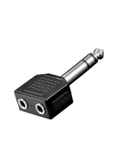 6.3 MM STEREO ERKEK / 3.5 MM ST X 2 DİŞİ ÇEVİRİCİ JACK
