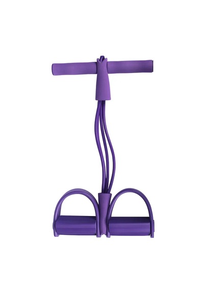 Pedal Puller Ve Loop Bant Takımı Body Trimmer Ve 60 Cm Direnç Lastiği Set Mor - Mavi